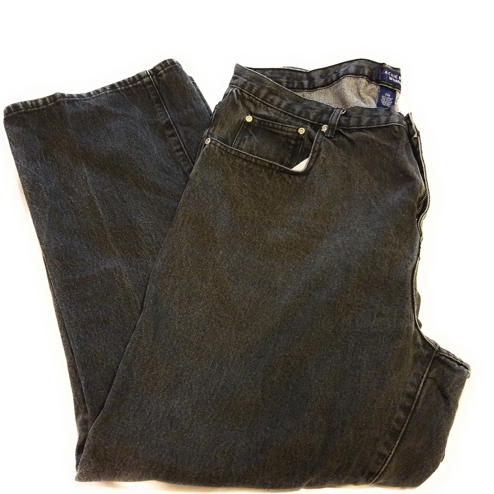 Jackie Blue Black Acid Wash Jeans 20W